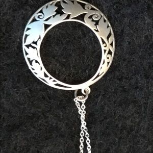 925 Tasha Sterling Silver Leaf Design Necklace